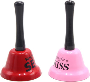 Aşk öpücük için özel Logo çan yüzük yenilik komik hediye sopa kavrama müzikal inek el çağrı çanı - Product Image 4