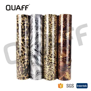 Nuevo diseño al por mayor QUAFF Corea suave Transferencia de Calor metálico rollo de vinilo de papel de aluminio para camiseta