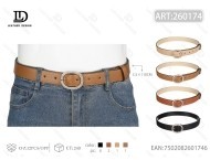 Women's 3.5cm Diamond <b>Stud</b> Square Buckle <b>Belt</b> 110cm Casual Metal <b>Belt</b> - Product Image 1