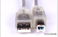 6FT USB2.0 AM À BM CÂBLE Transparent Nickelé