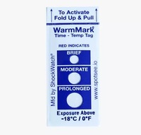 Indicateur de température WarmMark -18 ° Bandelette indicatrice de température, étiquette d'exposition au chaleur irréversible pour vaccins, expédition en chaîne du froid