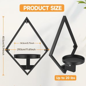 Support mural <span class=keywords><strong>pour</strong></span> plantes en métal peint géant, lot <span class=keywords><strong>de</strong></span> 2, et porte-plantes <span class=keywords><strong>pour</strong></span> fenêtre, <span class=keywords><strong>pour</strong></span> usage intérieur - Chambre à coucher/<span class=keywords><strong>Salle</strong></span> <span class=keywords><strong>de</strong></span> <span class=keywords><strong>bain</strong></span>/Salon/Bureau à domicile - Product Image 2