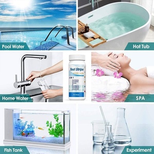 Bandelettes de <span class=keywords><strong>test</strong></span> 6 en 1 PH chlore sans chlore alcalinité totale dureté de l'acide cyanurique pour piscines Aquarium - Product Image 3