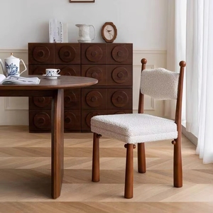 Sillas de Comedor de Madera Maciza VL, Estilo Lujoso y Moderno, Francés de Alta Gama - Product Image 1