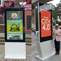 Écran tactile capacitif d'affichage de publicité d'affichage à cristaux liquides 3D industriel extérieur de 55 pouces haute visibilité pour le Totem d'intérieur de centres commerciaux
