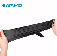 Gants en nitrile jetables G38 sans poudre, gants en nitrile noirs personnalisés pour tatouage, examen et sécurité