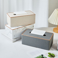 Luxe Marbre Texture En Cuir Serviette Boîte Organisateur pour Hôtels Restaurants Ménages pour Cuisine Salle De Bains Papier Tissu De Stockage