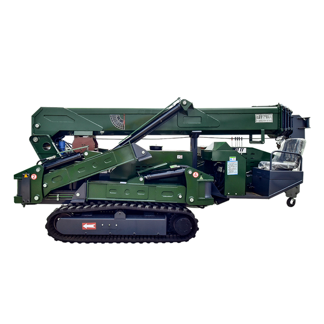 3 Tons Steering Knuckle Jib Folding Crane Construction Equipment Small Crane Telescopic Crawler Spider Crane