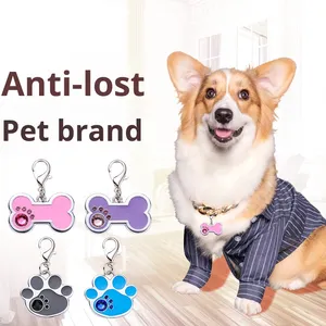 Anti-Lost Animal Theme Pet Laser <b>Engraved</b> ID <b>Tag</b> Zinc Alloy <b>Dog</b> Bone Shape <b>Dog</b> <b>Tag</b> - Product Image 2