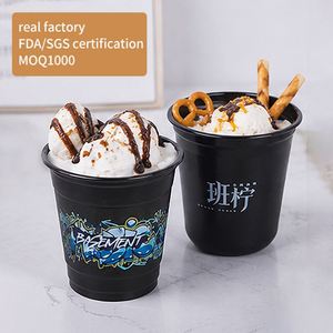 Gobelets en plastique PET jetables transparents de 98 oz et 98 mm de diamètre avec impression numérique et logo personnalisé pour pique-nique familial, camping, voyages en plein air - Product Image 1