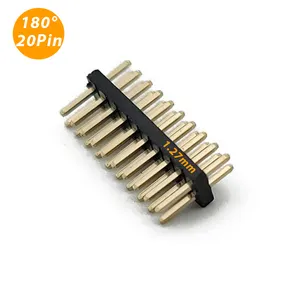 Header Pin 1.27mm 20 pin konektor 180 derajat