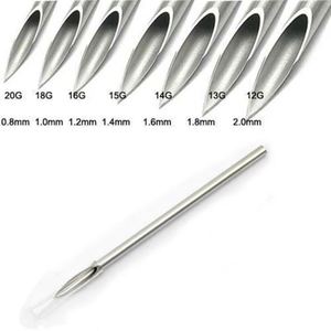 <span class=keywords><strong>Agujas</strong></span> <span class=keywords><strong>de</strong></span> Tatuaje Desechables Esterilizadas 14G 16G 18G 20G, Herramientas Estériles <span class=keywords><strong>de</strong></span> Acero Quirúrgico para Oreja, Nariz, Labio, Lengua, Pezón, Ombligo, con Certificación CE - Product Image 6