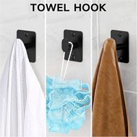 Ensemble d'accessoires de salle de bain BX noir, barre porte-serviettes de 24 pouces, porte-serviettes pour salle de bain, crochets pour peignoirs, porte-papier toilette mural