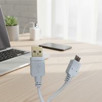 Kabel USB a ke Micro USB PVC DYD-15 1M Putih 26AWG OD3.5mm untuk Pengisian Daya & Sinkronisasi Data untuk Ponsel Android