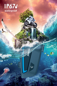 Freedconn FX 6-8 cách 12000m <span class=keywords><strong>Bluetooth</strong></span> nhóm intercom tai nghe thông minh cho mũ bảo hiểm IP67 âm nhạc không thấm nước chia sẻ kết nối thương hiệu khác - Product Image 2