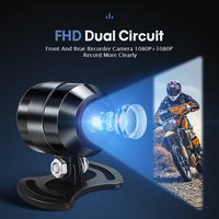 Zimtop kamera sepeda motor nirkabel 5 inci, kamera sepeda motor 5 inci apple Carplay android auto GPS navigasi dashcam layar sentuh dengan IPX7 tahan air