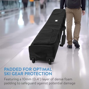 Athletic ODM OEM Bolsas de equipo para <span class=keywords><strong>botas</strong></span> acolchadas de esquí Bolsas deportivas de viaje <span class=keywords><strong>Bolsa</strong></span> de viaje con ruedas para llevar Snowboard rodante con ruedas - Product Image 2