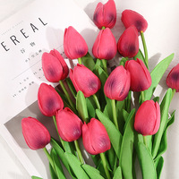 Bunga Tulip Buatan Tangan Berkualitas Tinggi dari Bahan Beludru Ramah Lingkungan, Sentuhan Alami, untuk Dekorasi Dalam/Luar Ruangan, Grosir