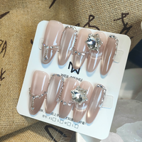 Faux ongles décoratifs semi-couvrants, design artistique, pour manucure en salon ou DIY, pour femmes et filles, idéal pour les fêtes