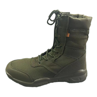Bottes de combat pour hommes en cuir microfibre imperméable, antidérapantes, respirantes, à lacets, tactiques, pour moto