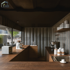 Café/bar à jus modulaire préfabriqué moderne en conteneur maritime de 20 pieds pour extérieur, à vendre - Product Image 3