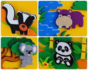 Benutzer definierte Montessori Sensory Felt Aktivität Story Board Vorschule Busy Book Frühes Lernen Tierbuch Lernspiel zeug für Kleinkinder - Product Image 3