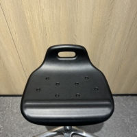 Tabouret de bureau de travail pragmatique en cuir PU avec support lombaire, banc pivotant réglable en hauteur pour caissier, magasin à chaînes, usine de caissier