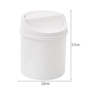 Mini Cestino da Scrivania, Piccolo Contenitore per Rifiuti <span class=keywords><strong>con</strong></span> Coperchio, Bidone per Camera da Letto, Scatola Portaoggetti per Scrivania - Product Image 2