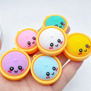 Más Popular Llavero de Mochila de PVC 3D con Diseño de Dumpling de Dibujos Animados, de Simulación, Misterioso y Adorable, Colgante Colorido, Juguete Antiestrés para Niños - Product Image 5