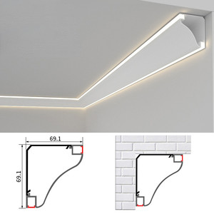 Hot bán thạch cao dòng trần LED sáng Top góc dòng ánh sáng đèn Tích hợp tuyến tính đèn máng sống - Product Image 2