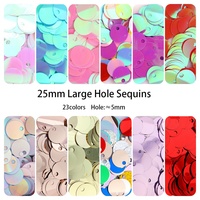 Sac de 500g de perles rondes en PVC à grand trou de 25mm, électroplaquées, à trou latéral, pour pendentifs Yiwu, composants d'accessoires vestimentaires DIY