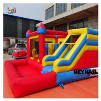 Combo de jeux gonflables pour enfants, utilisable à sec ou à l'eau, en PVC commercial, design portable, château gonflable avec piscine pour les fêtes de ballons