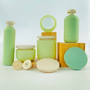 Kozmetik için özel lüks konteynerler buzlu 250g 500g boş plastik kahverengi kozmetik kapaklı kavanoz - Product Image 6