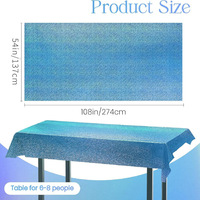 Nappe jetable rectangulaire à paillettes de luxe imperméable en plastique pour décor de pique-nique de fête d'anniversaire d'anniversaire