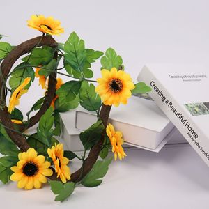 Vignes de tournesol Tainen 200 cm, fleurs artificielles en soie pour mariage, décoration intérieure, accessoires de photographie en extérieur - Product Image 3