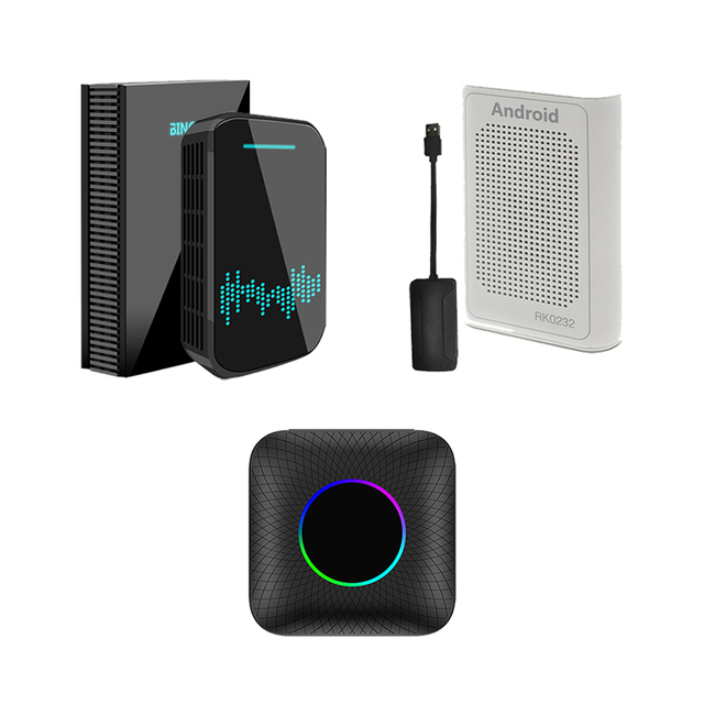 Wired to Wireless Android Auto Carplay AI Box Wireless Android Auto Adapter Carplay Dongle Bluetooth WIFI Plug and Play