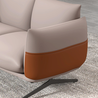 Sofás de Cuero Blanco de Grano Completo de Primera Calidad de la Marca Mingle Chinese Sofa Manufacture, Conjuntos de Sofás de 3, 2 y 1 Plaza, Muebles de Oficina