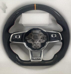 Volant en cuir perforé personnalisé pour Volkswagen VW <span class=keywords><strong>Golf</strong></span> <span class=keywords><strong>5</strong></span> <span class=keywords><strong>Golf</strong></span> 7 MK6 MK7 MK8 Jetta Passat B8 Polo Tiguan <span class=keywords><strong>GT</strong></span> GTR - Product Image 1