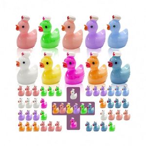 Patitos Promocionales Personalizados con Serigrafía, Mini Figuras de Animales con Gorro de Enfermera para Jardín en Miniatura - Product Image 1