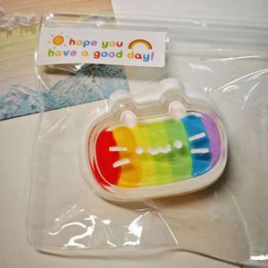Venta de Fábrica: Juguete Antiestrés Kawaii de Gato de Queso Arcoíris Suave con Textura Pegajosa de Gelatina, Regalo para Adolescentes y Adultos - Product Image 5