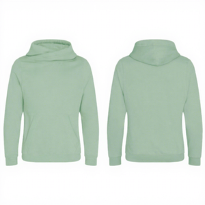 เสื้อฮู้ดแบบยูนิเซ็กส์ สีเขียวมิ้นท์ล้วน ผ้าเฟรนช์เทอร์รี่ สวมใส่สบาย ทรงปกติ เหมาะสำหรับฤดูใบไม้ร่วง มีกระเป๋าเสื้อ ดีไซน์แบบถัก - Product Image 1