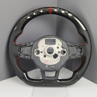 Volant de voiture en fibre de carbone sans bouton pour VW Golf 6 7 Jetta GTI Polo CC Passat Tiguan Sharan Scirocco