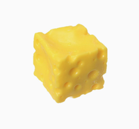 Jouet anti-stress créatif en forme de fromage carré extra large, avec logo personnalisé, à rebond lent, boule souple à presser