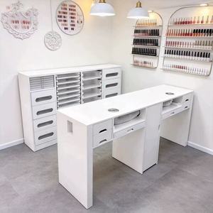 Table de manucure simple avec tiroirs, grande capacité, pour ranger les outils de manucure, le vernis à ongles et le gel. Table de manucure personnalisée a - Product Image 3