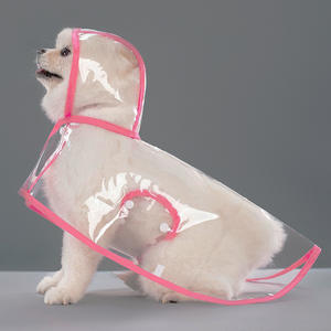 C & C vente en gros été printemps vêtements pour animaux de compagnie nouveau Design Transparent grand chien imperméable solide matière plastique durable - Product Image 6