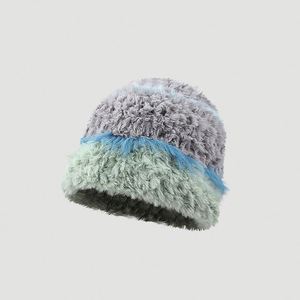 Chapeau Bob Tricoté Femme Hiver Chaud Nouveau Design Grande Taille Épais en Fourrure Douce et Moelleuse pour Voyage - Product Image 5