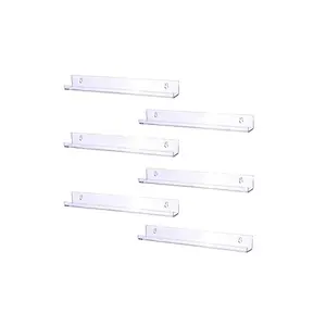 Clear Acrylic Wall Mount Toy Book Storage Shelves for Home