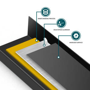 Aluminium Modern aksesoris dapur emas hitam kabinet dapur pegangan mebel profil tepi jari tarik pegangan lemari - Product Image 4