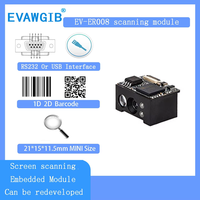 Lector de código de barras 1D 2D barato de millones de píxeles, módulo de escáner integrado de código QR, módulo de motor de escáner de código de barras integrado OEM USB/TTL/232