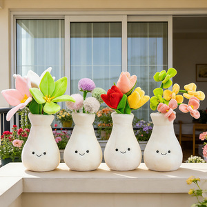 Novedad Creativa para Bros: Planta Artificial de Tulipán en Maceta, Decoración de Follaje, Juguete de Peluche Transfronterizo de 25-35cm - Product Image 5